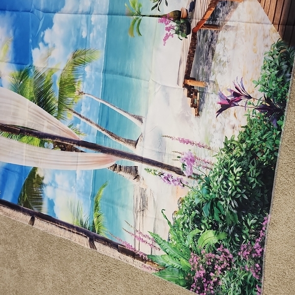 Carribean ocean scene beach scene wall hanging tapestry brand new - Picture 6 of 6